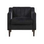Modern Upholstered Tufted Accent Chair with Metal Legs