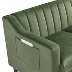 Modern Upholstered Tufted Accent Chair with Metal Legs