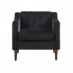 Modern Upholstered Tufted Accent Chair with Metal Legs