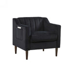 Modern Upholstered Tufted Accent Chair with Metal Legs