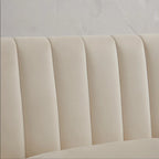 Modern Upholstered Tufted Accent Chair with Metal Legs