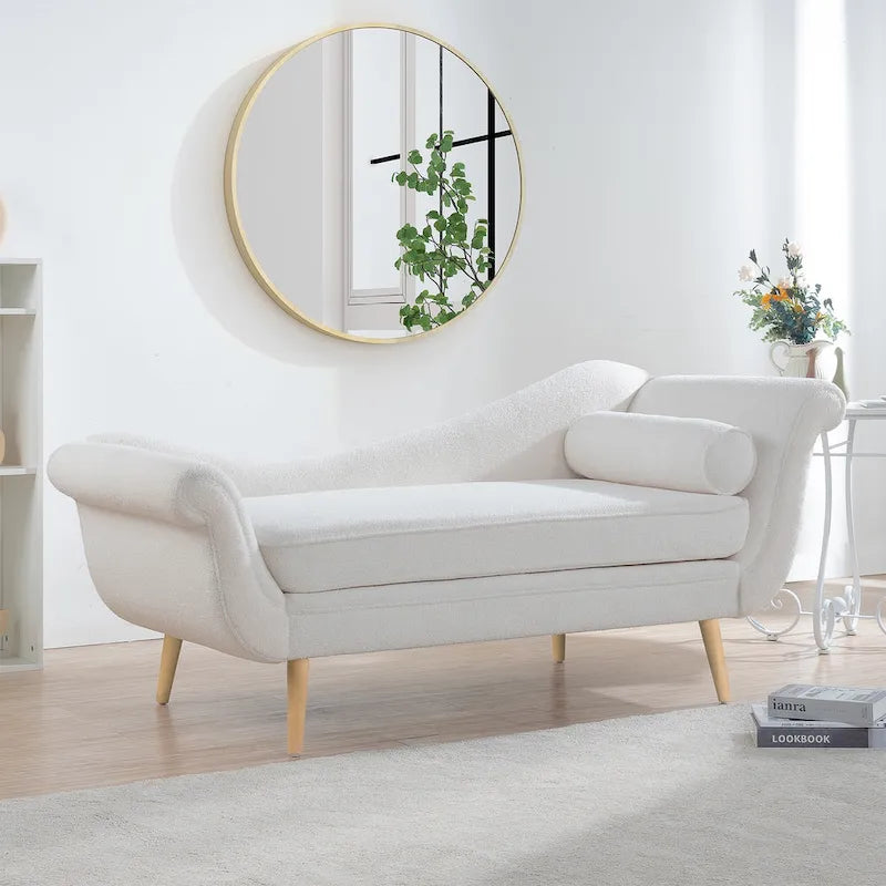 70.86W Chaise Lounge with Scroll Arm