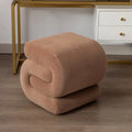 Velvet Fabric S-shape Ottoman Makeup Stool Footstool
