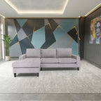 Coast to Coast Sofas Contemporary L Shaped Sectional Sofa Polyester Nylon Solid Wood Frame Upholstered