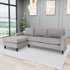 Coast to Coast Sofas Contemporary L Shaped Sectional Sofa Polyester Nylon Solid Wood Frame Upholstered