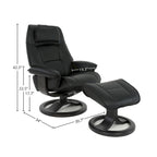 Fjords Admiral R Leather Recliner and Ottoman