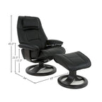 Fjords Admiral R Leather Recliner and Ottoman
