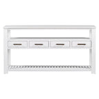 62.2 Modern Console Table with 4 Drawers and 2 Shelves