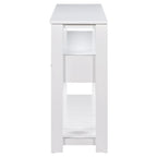 62.2 Modern Console Table with 4 Drawers and 2 Shelves