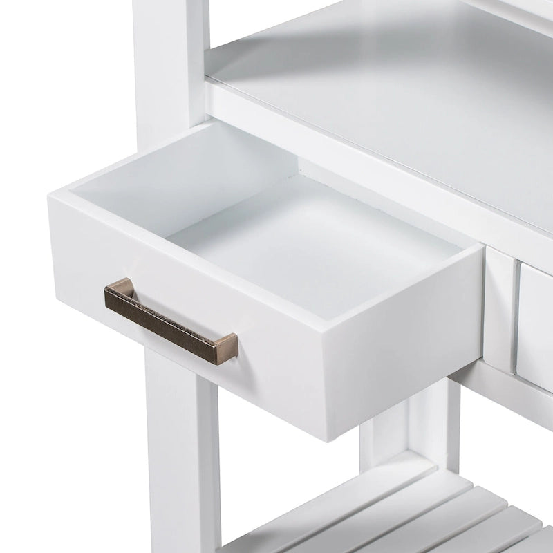62.2 Modern Console Table with 4 Drawers and 2 Shelves