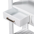 62.2 Modern Console Table with 4 Drawers and 2 Shelves