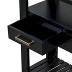 62.2 Modern Console Table with 4 Drawers and 2 Shelves