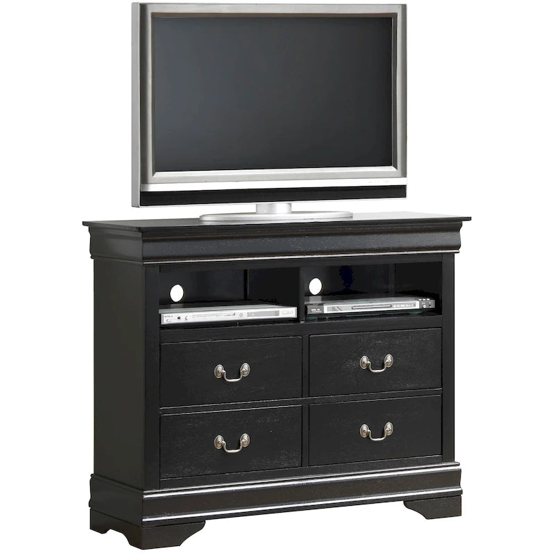 Louis Phillipe Wooden Media Chest