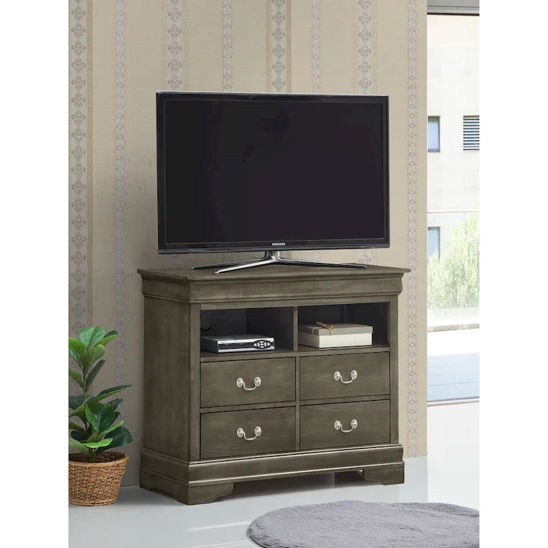 Louis Phillipe Wooden Media Chest