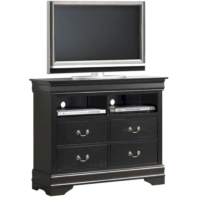 Louis Phillipe Wooden Media Chest