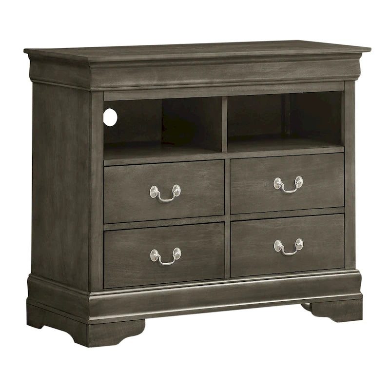 Louis Phillipe Wooden Media Chest
