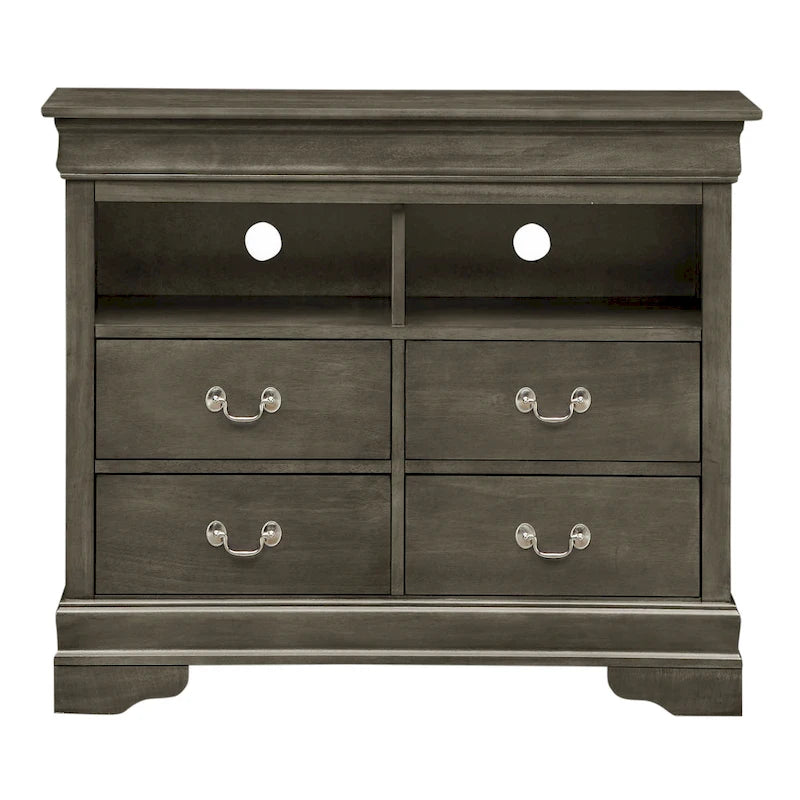 Louis Phillipe Wooden Media Chest