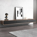 Floating TV Stand, Modern Wall-Mounted Entertainment Center with 3/4 Drawers, Solid Wood,Fully-Assembled