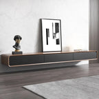 Floating TV Stand, Modern Wall-Mounted Entertainment Center with 3/4 Drawers, Solid Wood,Fully-Assembled