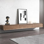 Floating TV Stand, Modern Wall-Mounted Entertainment Center with 3/4 Drawers, Solid Wood,Fully-Assembled