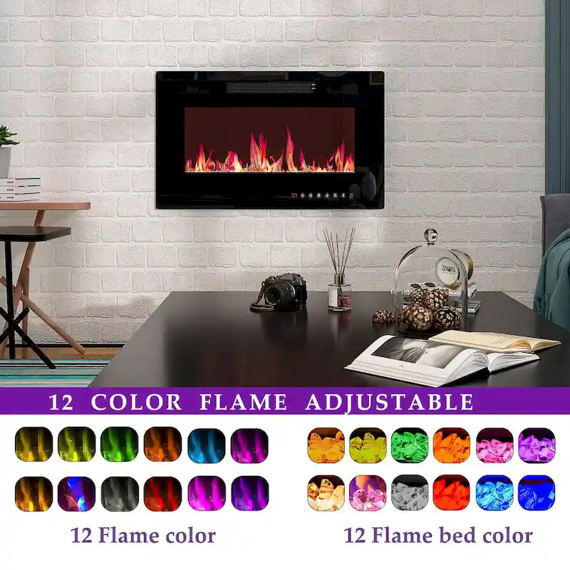 Luxurious TV Stand & Fireplace Combo Integrated LED Fireplace Features