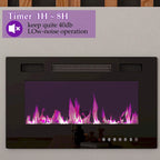 Luxurious TV Stand & Fireplace Combo Integrated LED Fireplace Features