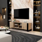 Luxurious TV Stand & Fireplace Combo Integrated LED Fireplace Features