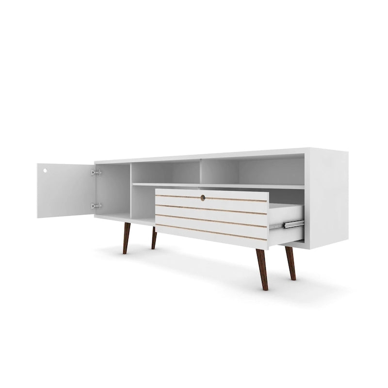 Manhattan Comfort Liberty 70.86 In. Mid Century-Modern Media Cabinet Console