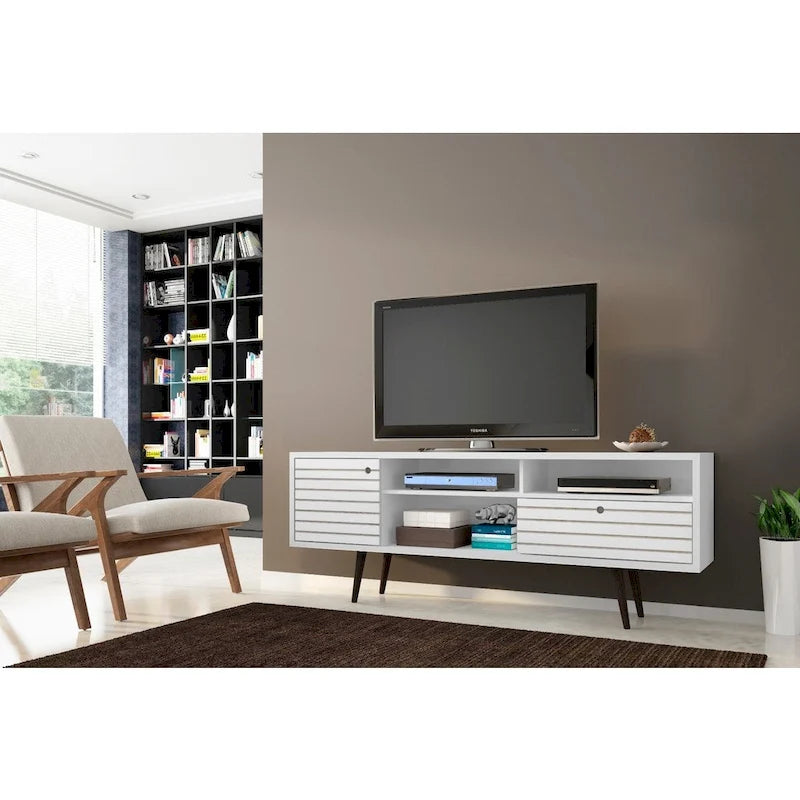 Manhattan Comfort Liberty 70.86 In. Mid Century-Modern Media Cabinet Console