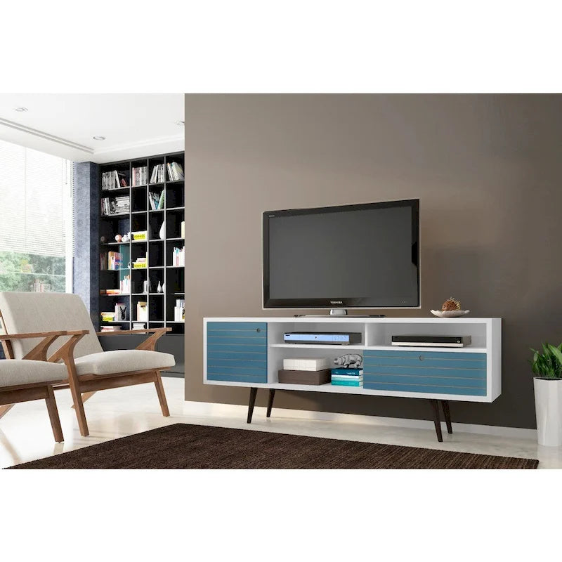 Manhattan Comfort Liberty 70.86 In. Mid Century-Modern Media Cabinet Console
