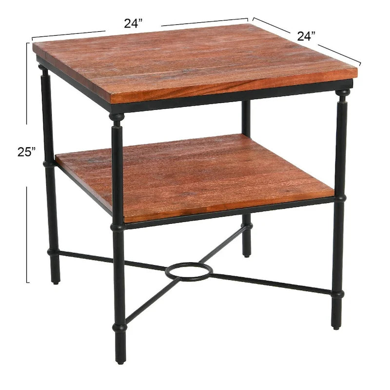 End Table with Storage Shelf
