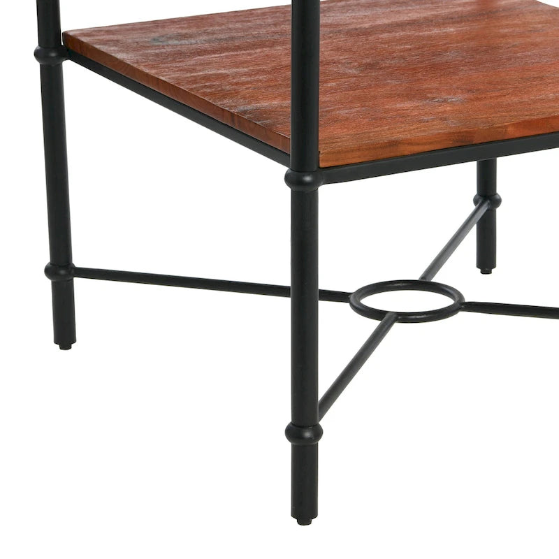 End Table with Storage Shelf