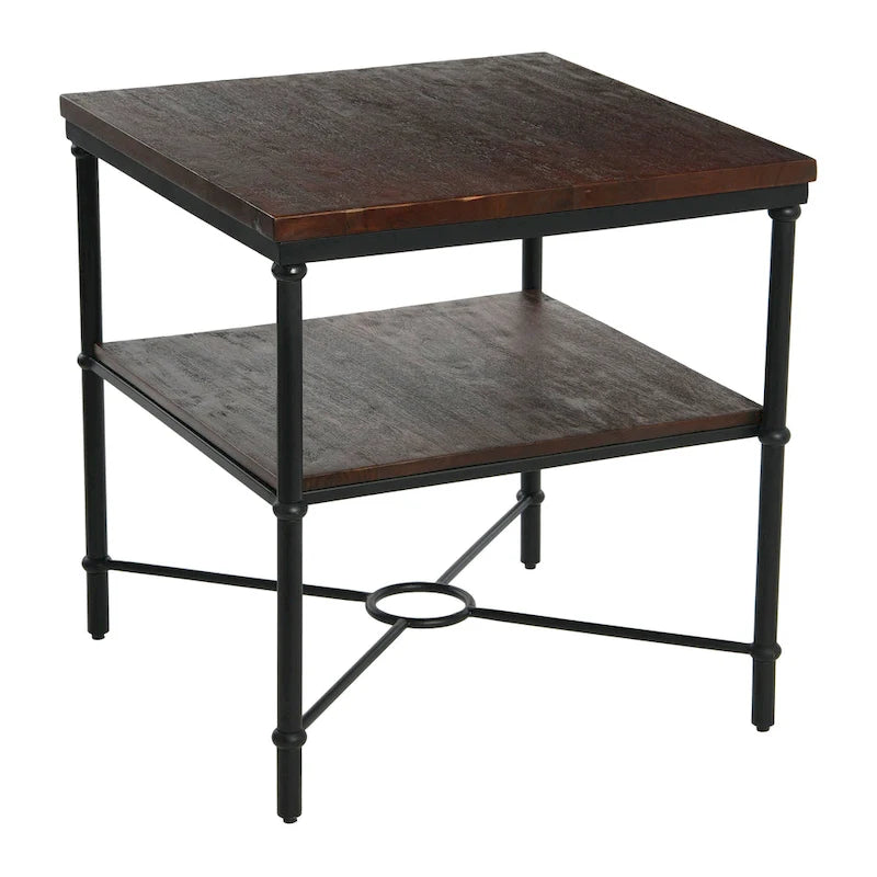 End Table with Storage Shelf
