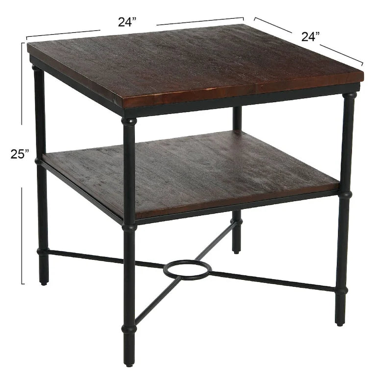 End Table with Storage Shelf