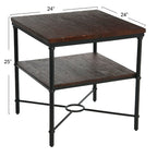 End Table with Storage Shelf