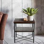 End Table with Storage Shelf