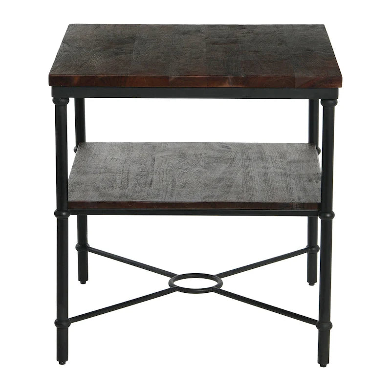 End Table with Storage Shelf