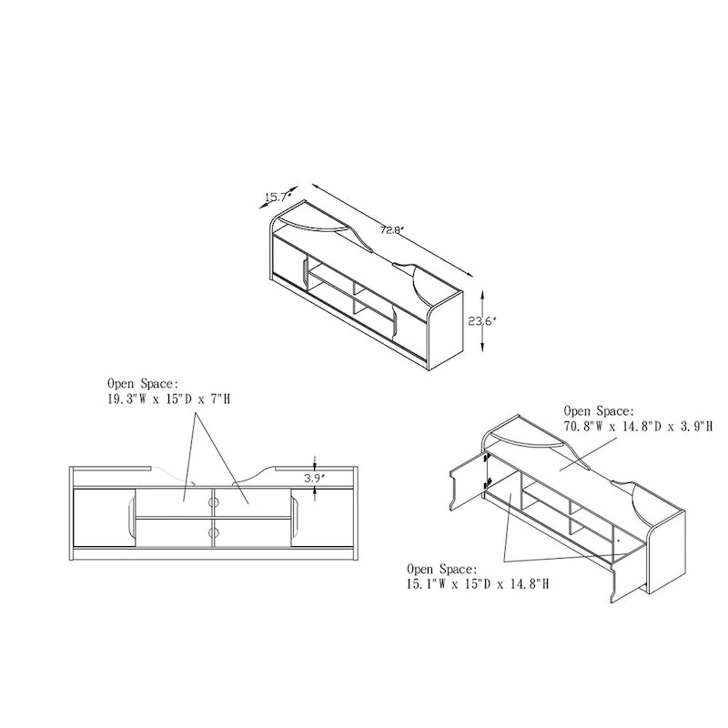 Fetz Rustic 72-inch Multi-functional Storage TV Console by Furniture of America