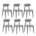 Modern Grey Curved Backrest Round Upholstered Dining Chairs Set of 2/ 4/ 6