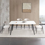 Modern Grey Curved Backrest Round Upholstered Dining Chairs Set of 2/ 4/ 6