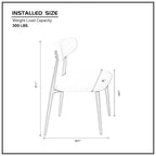 Modern Grey Curved Backrest Round Upholstered Dining Chairs Set of 2/ 4/ 6