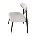 Modern Grey Curved Backrest Round Upholstered Dining Chairs Set of 2/ 4/ 6
