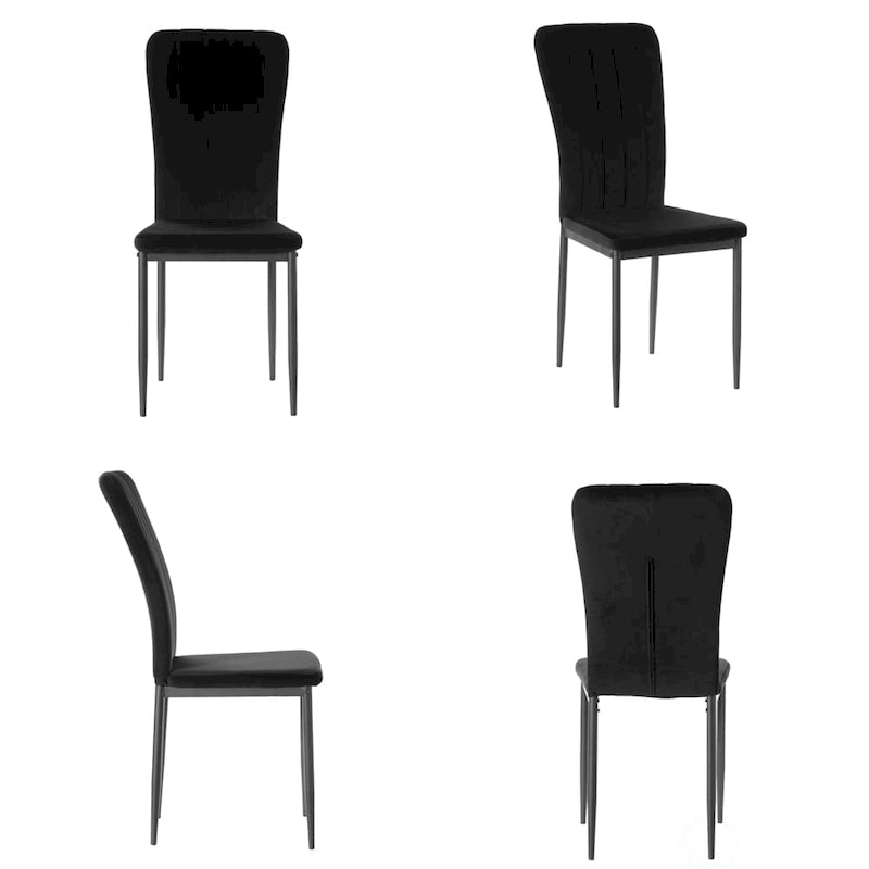 Modern And Contemporary Tufted Velvet Upholstered Dining Chair