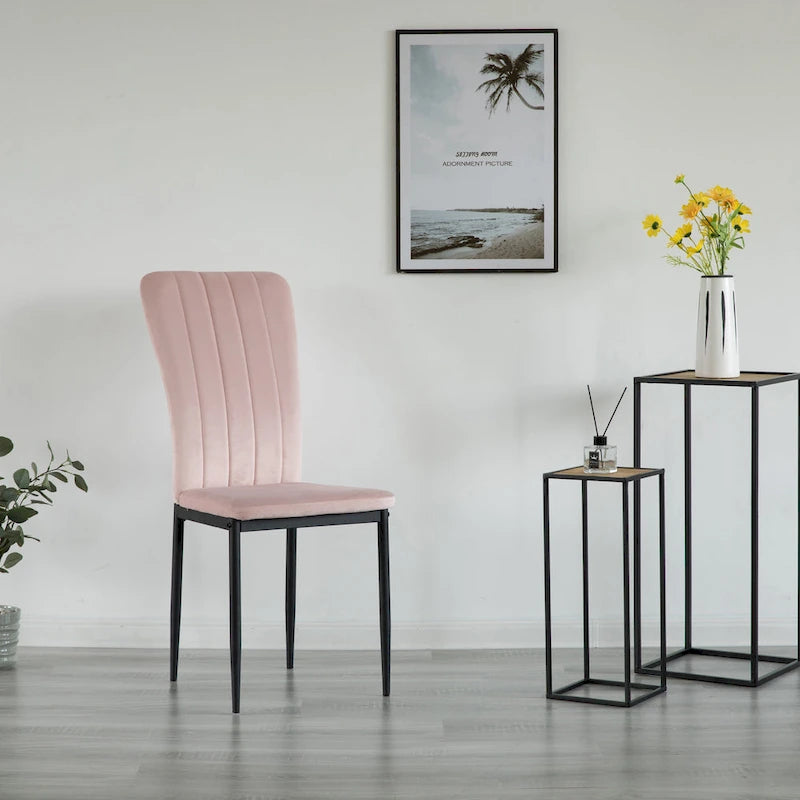Modern And Contemporary Tufted Velvet Upholstered Dining Chair