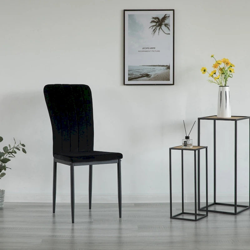 Modern And Contemporary Tufted Velvet Upholstered Dining Chair
