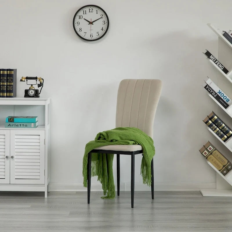 Modern And Contemporary Tufted Velvet Upholstered Dining Chair