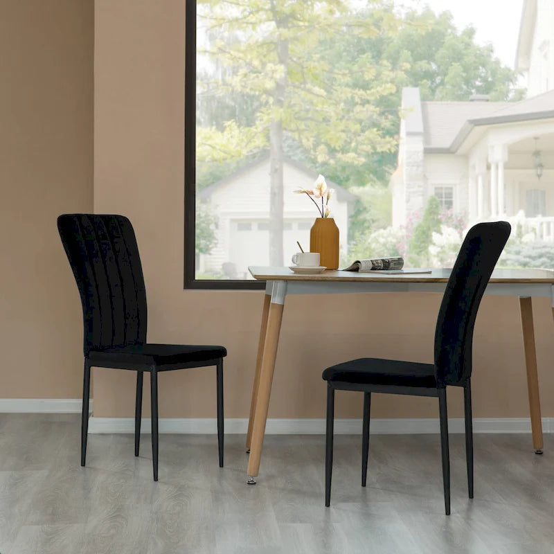 Modern And Contemporary Tufted Velvet Upholstered Dining Chair