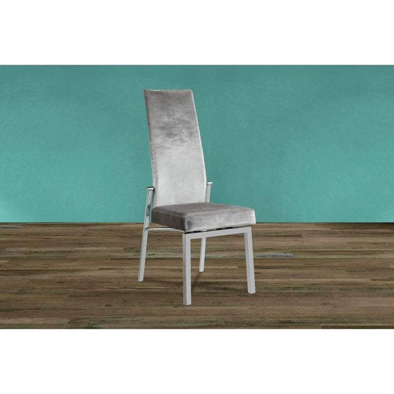 Somette Domino 5-Piece Dining Set with Gray Motion-back Chairs