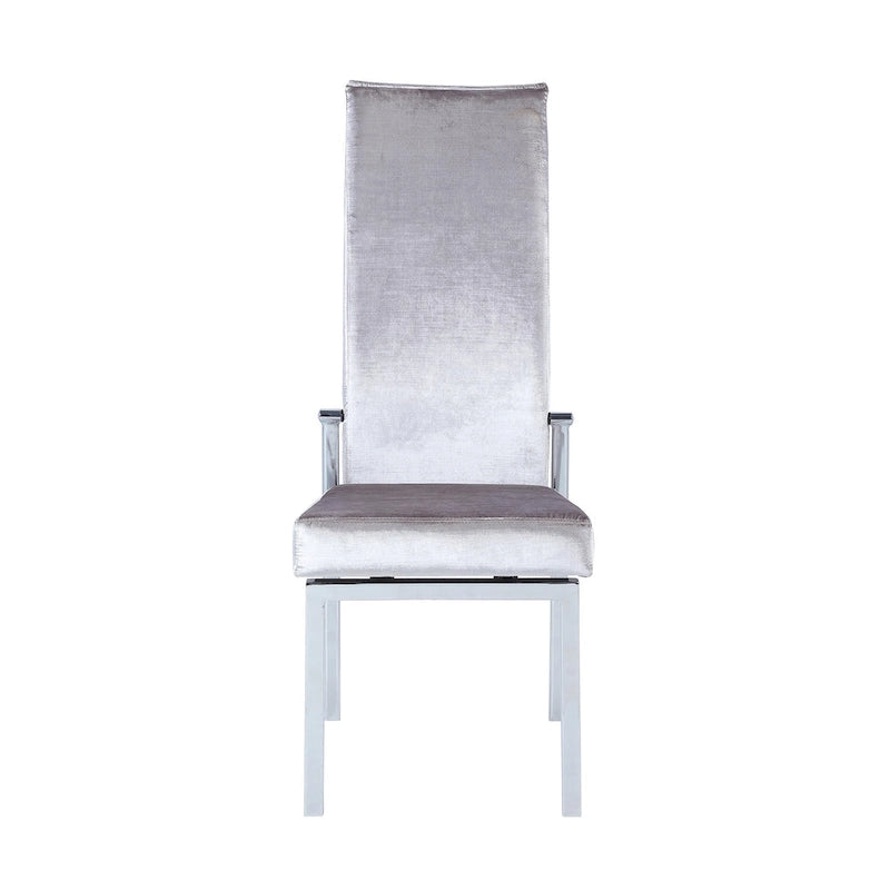 Somette Domino 5-Piece Dining Set with Gray Motion-back Chairs