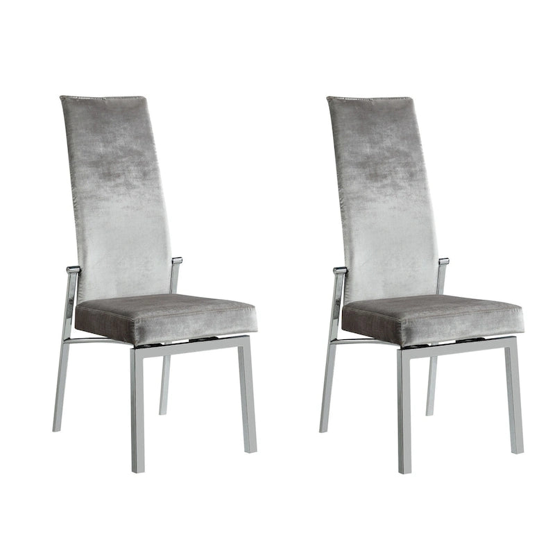 Somette Domino 5-Piece Dining Set with Gray Motion-back Chairs